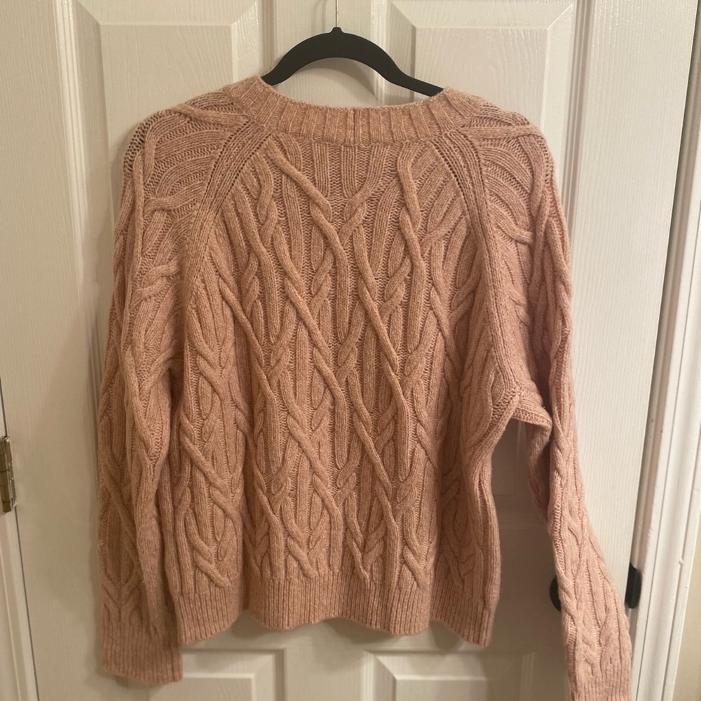 Vince Interlocking Cable Knit Wool Blend Sweater - image 6